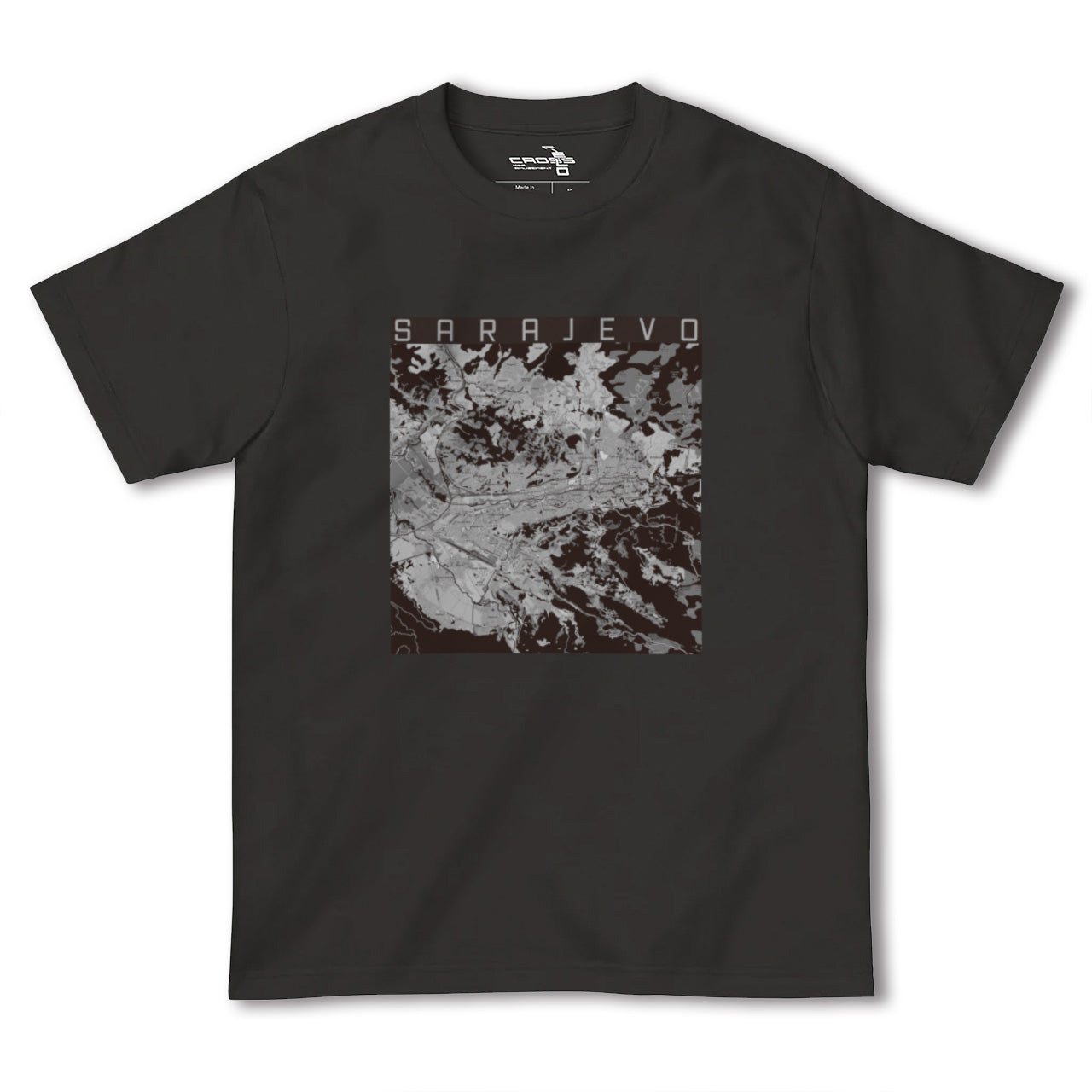 【サラエヴォ(ボスニア・ヘルツェゴビナ)】地図柄ヘビーウェイトTシャツ