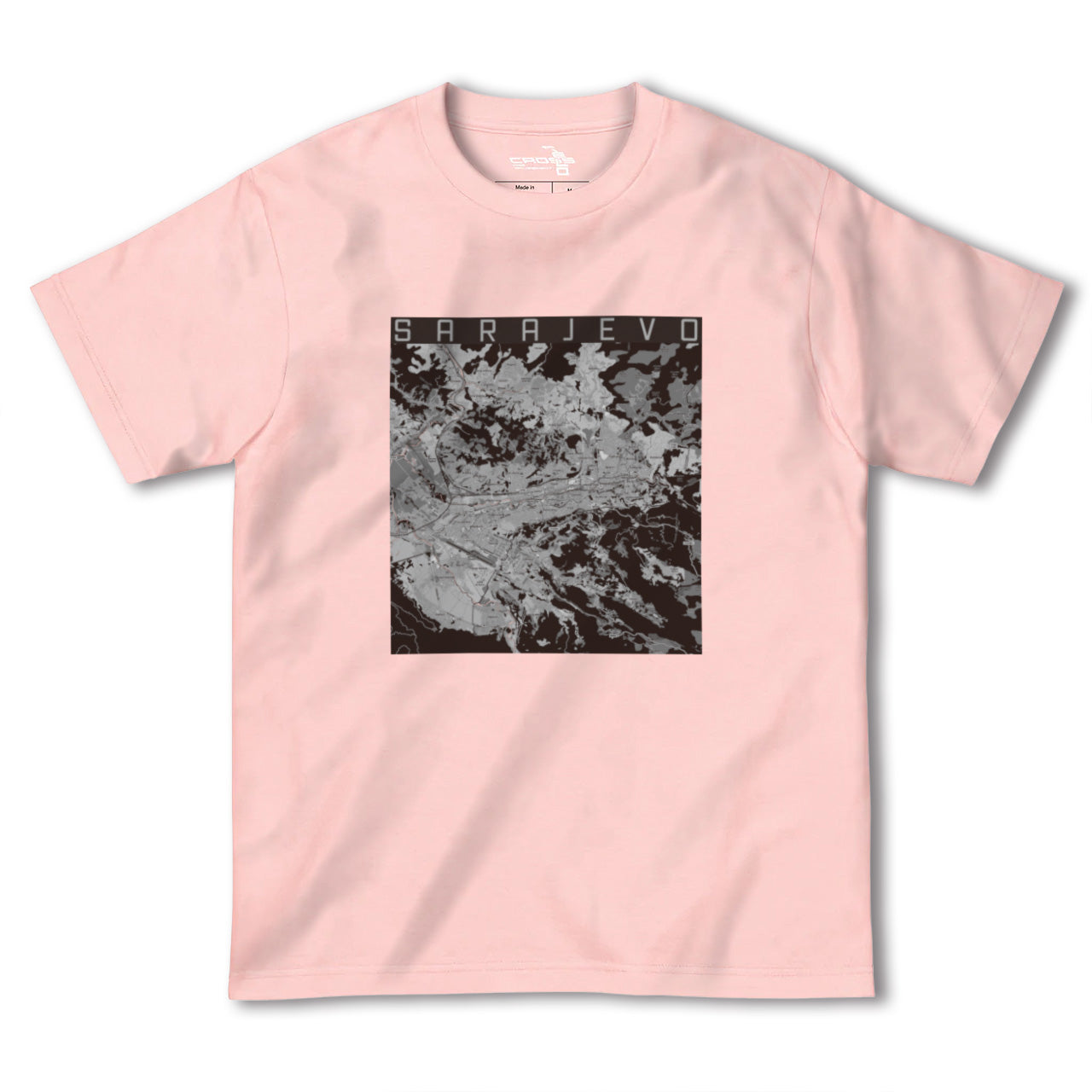 【サラエヴォ(ボスニア・ヘルツェゴビナ)】地図柄ヘビーウェイトTシャツ