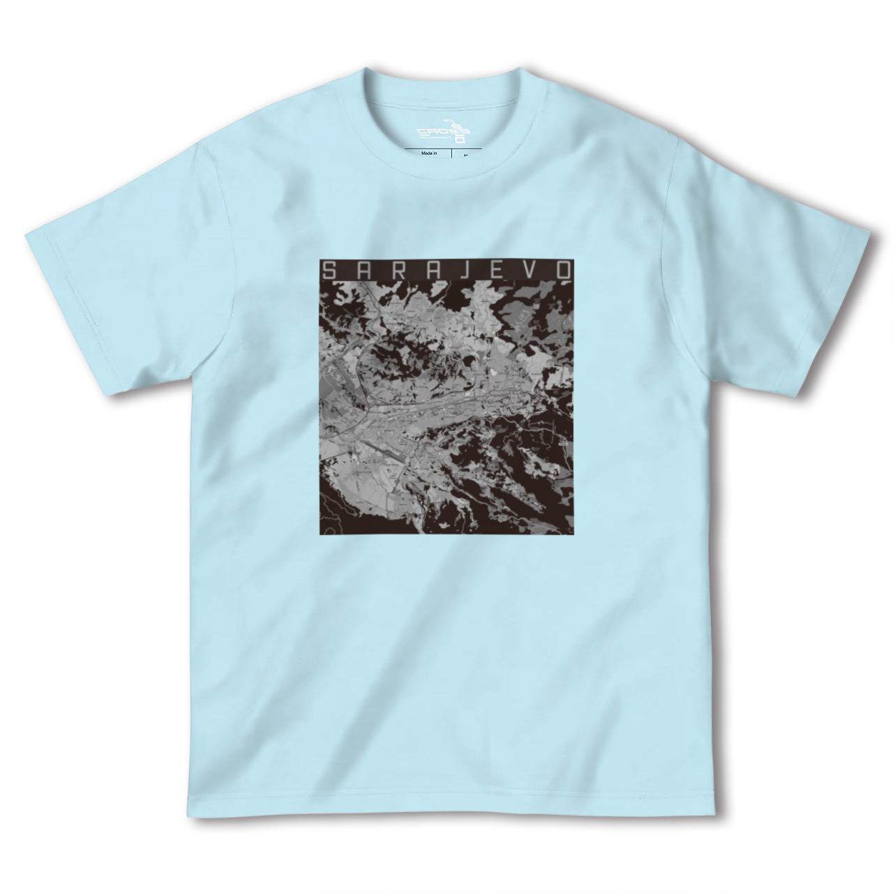 【サラエヴォ(ボスニア・ヘルツェゴビナ)】地図柄ヘビーウェイトTシャツ