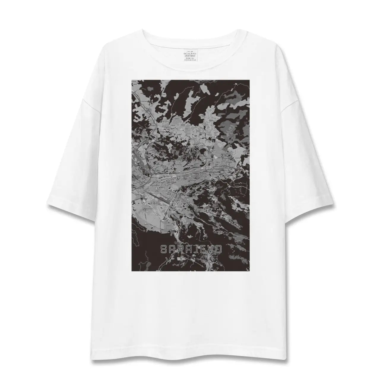 【サラエヴォ(ボスニア・ヘルツェゴビナ)】地図柄ビッグシルエットTシャツ