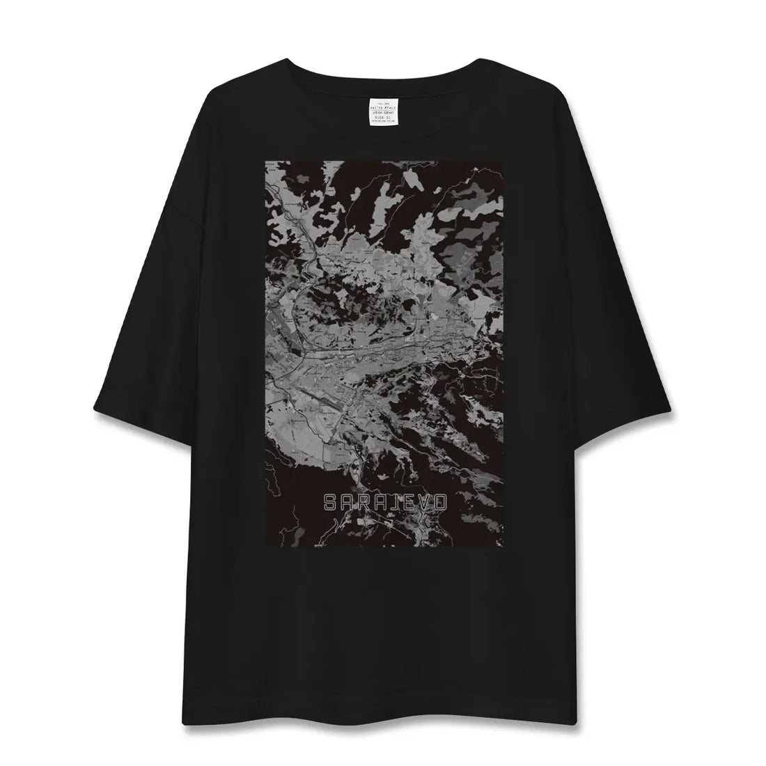 【サラエヴォ(ボスニア・ヘルツェゴビナ)】地図柄ビッグシルエットTシャツ