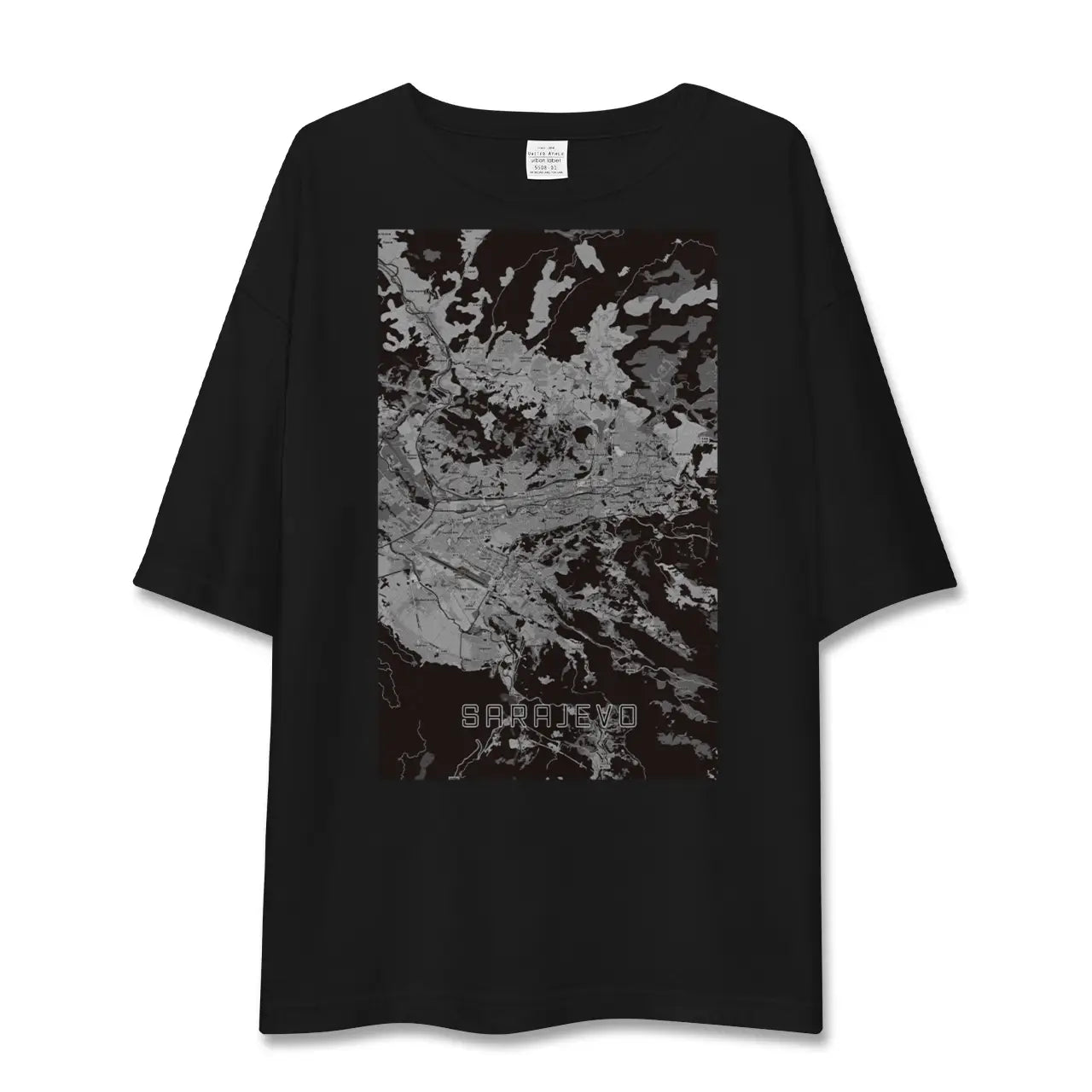 【サラエヴォ(ボスニア・ヘルツェゴビナ)】地図柄ビッグシルエットTシャツ