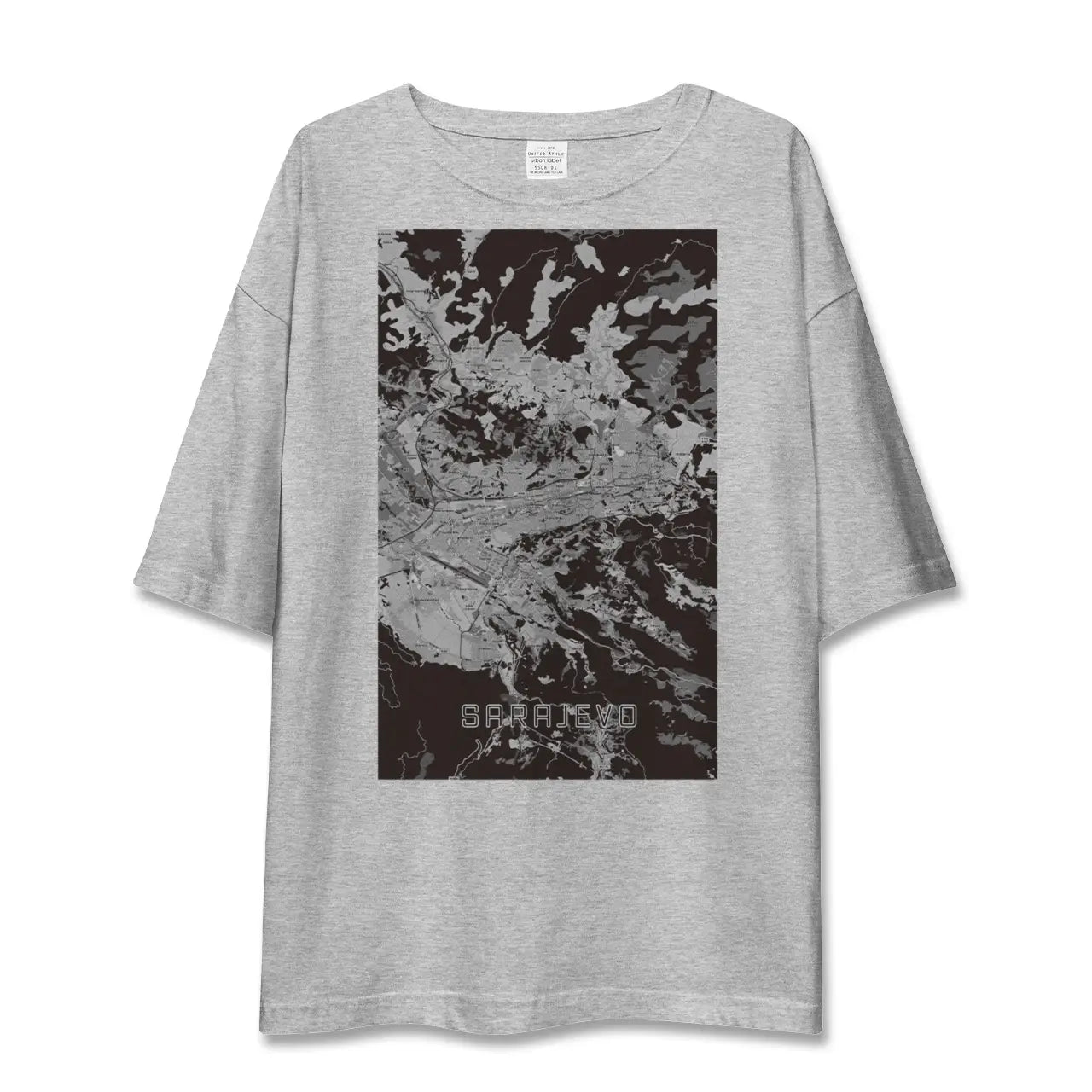 【サラエヴォ(ボスニア・ヘルツェゴビナ)】地図柄ビッグシルエットTシャツ