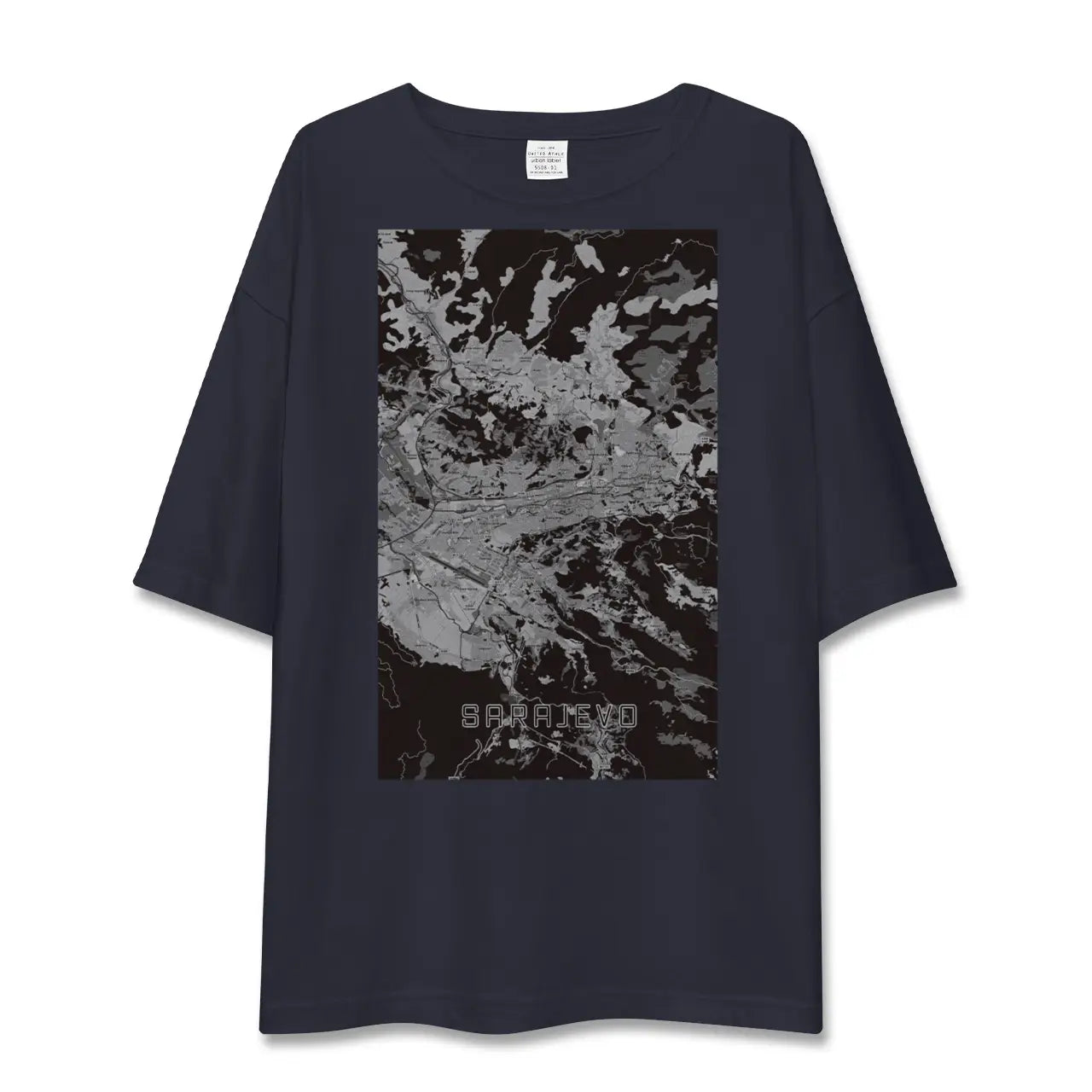 【サラエヴォ(ボスニア・ヘルツェゴビナ)】地図柄ビッグシルエットTシャツ