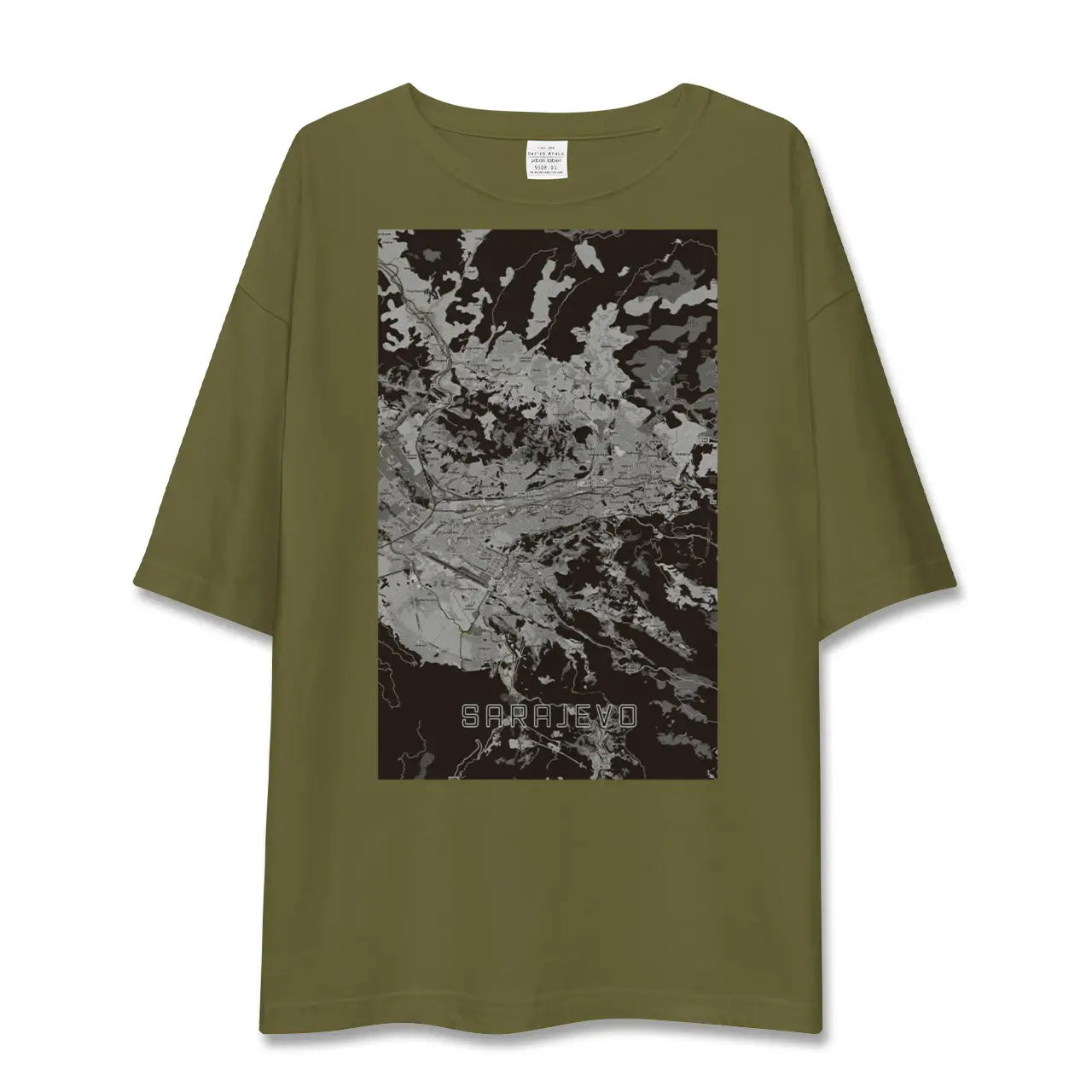 【サラエヴォ(ボスニア・ヘルツェゴビナ)】地図柄ビッグシルエットTシャツ