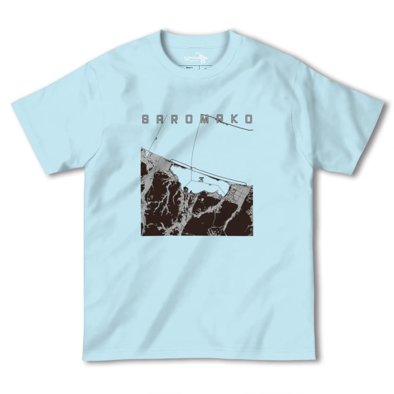 【サロマ湖(北海道)】地図柄ヘビーウェイトTシャツ