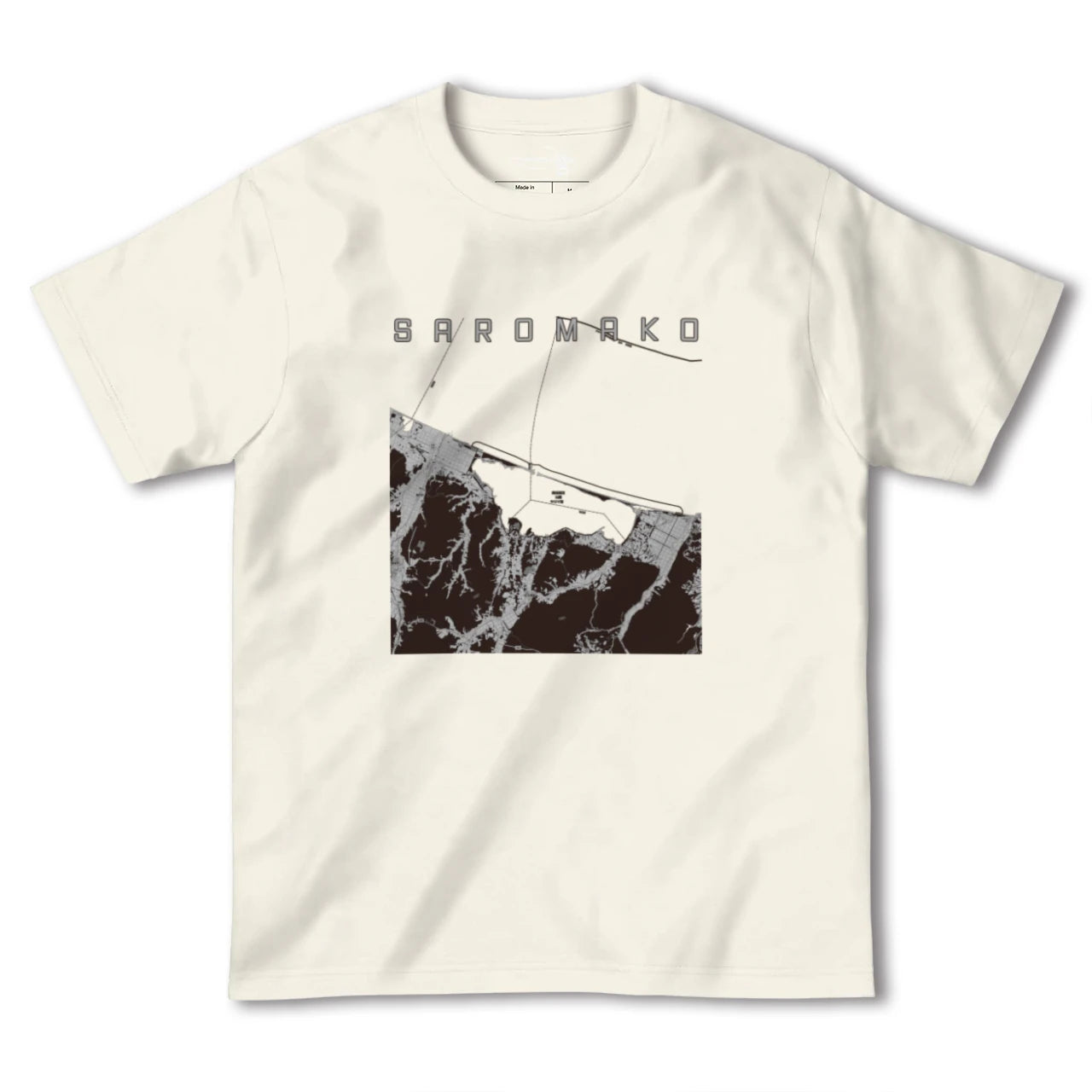 【サロマ湖(北海道)】地図柄ヘビーウェイトTシャツ