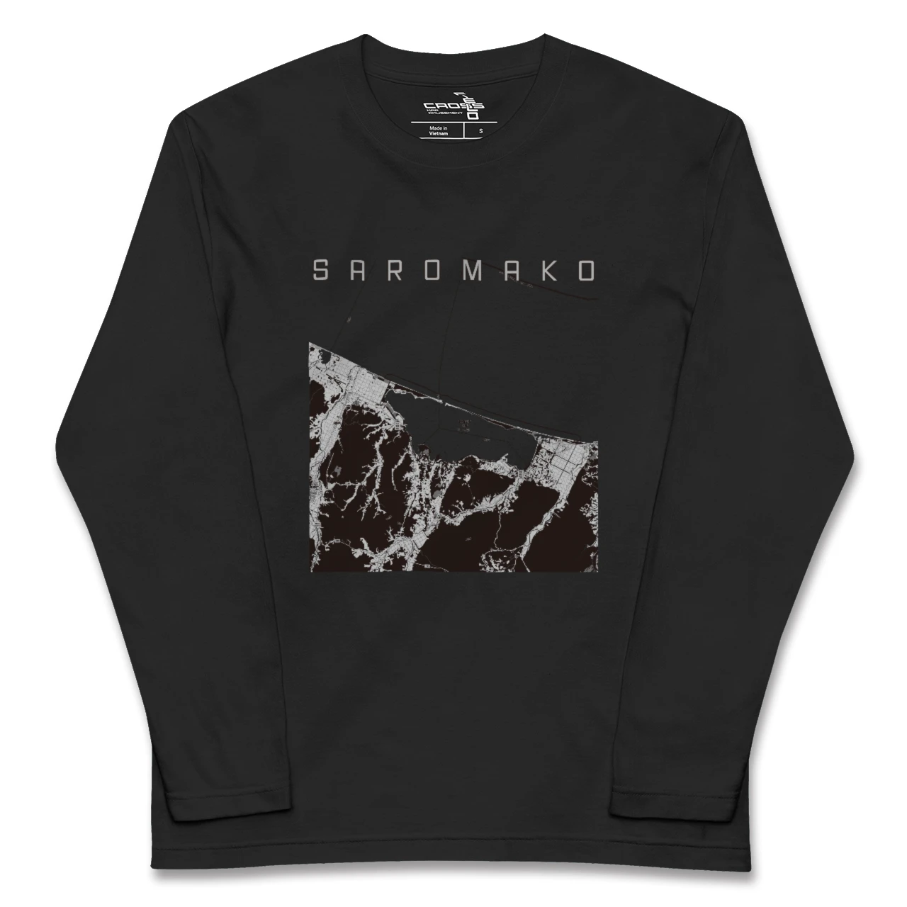 【サロマ湖(北海道)】地図柄ロングスリーブTシャツ