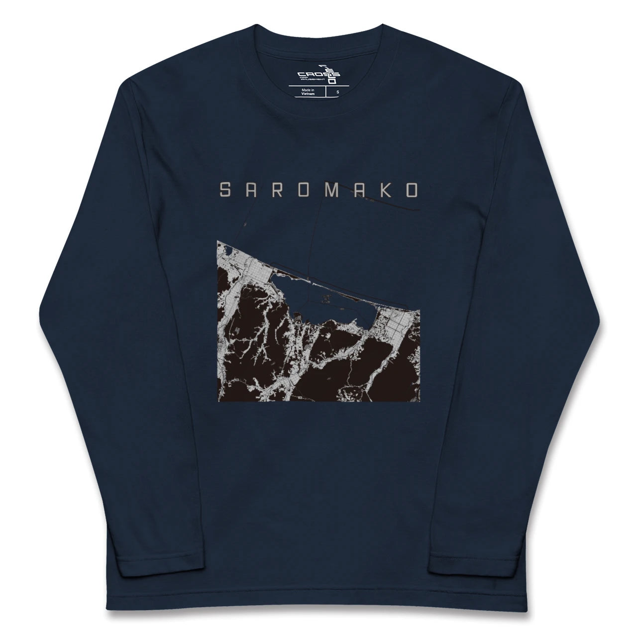 【サロマ湖(北海道)】地図柄ロングスリーブTシャツ