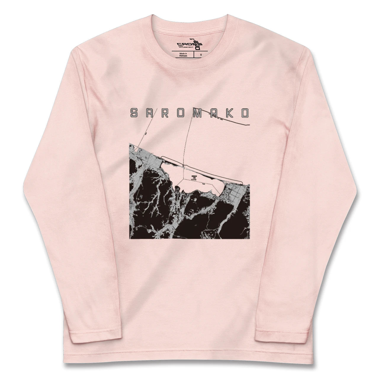 【サロマ湖(北海道)】地図柄ロングスリーブTシャツ