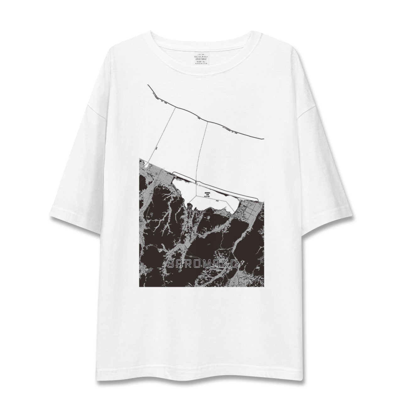 【サロマ湖(北海道)】地図柄ビッグシルエットTシャツ