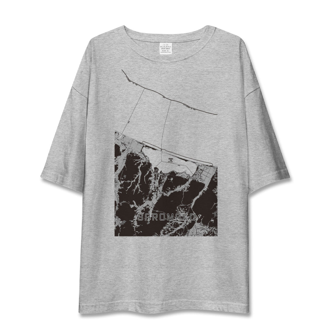 【サロマ湖(北海道)】地図柄ビッグシルエットTシャツ