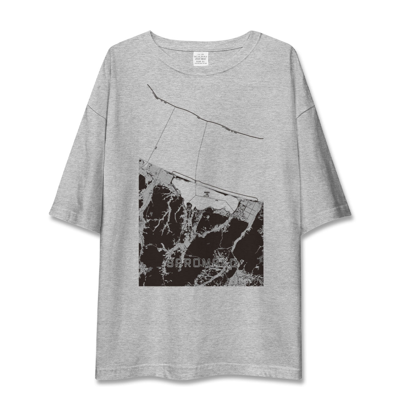 【サロマ湖(北海道)】地図柄ビッグシルエットTシャツ