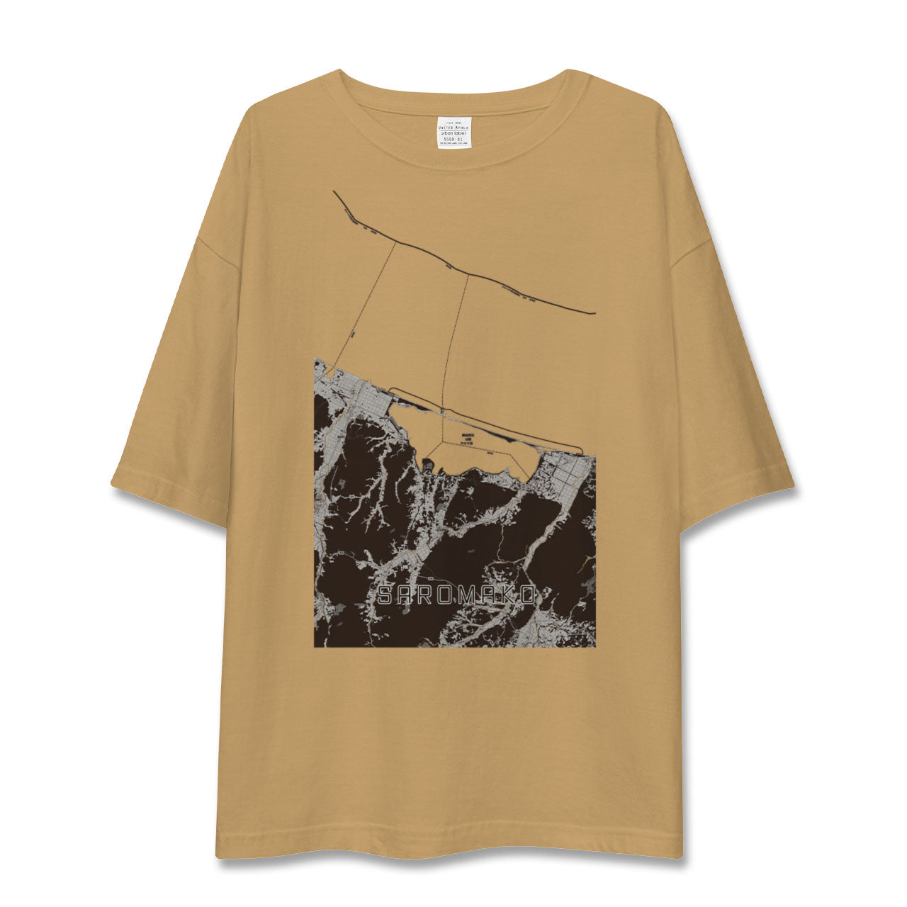【サロマ湖(北海道)】地図柄ビッグシルエットTシャツ