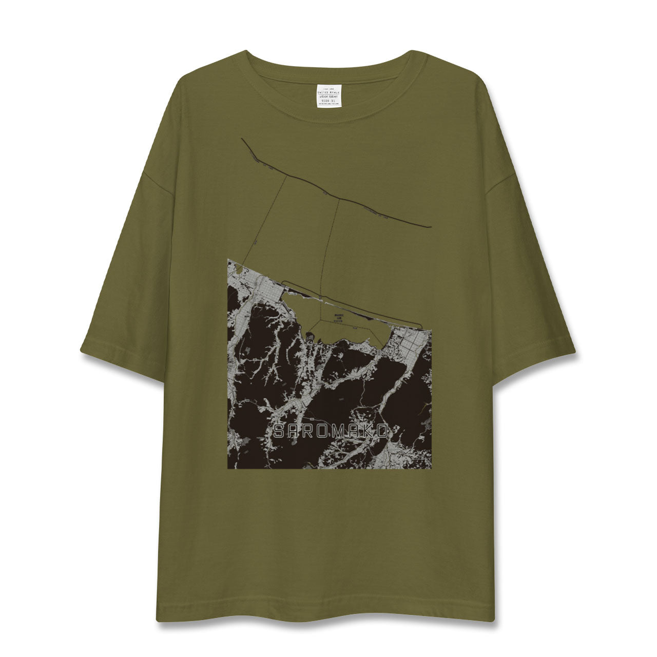 【サロマ湖(北海道)】地図柄ビッグシルエットTシャツ