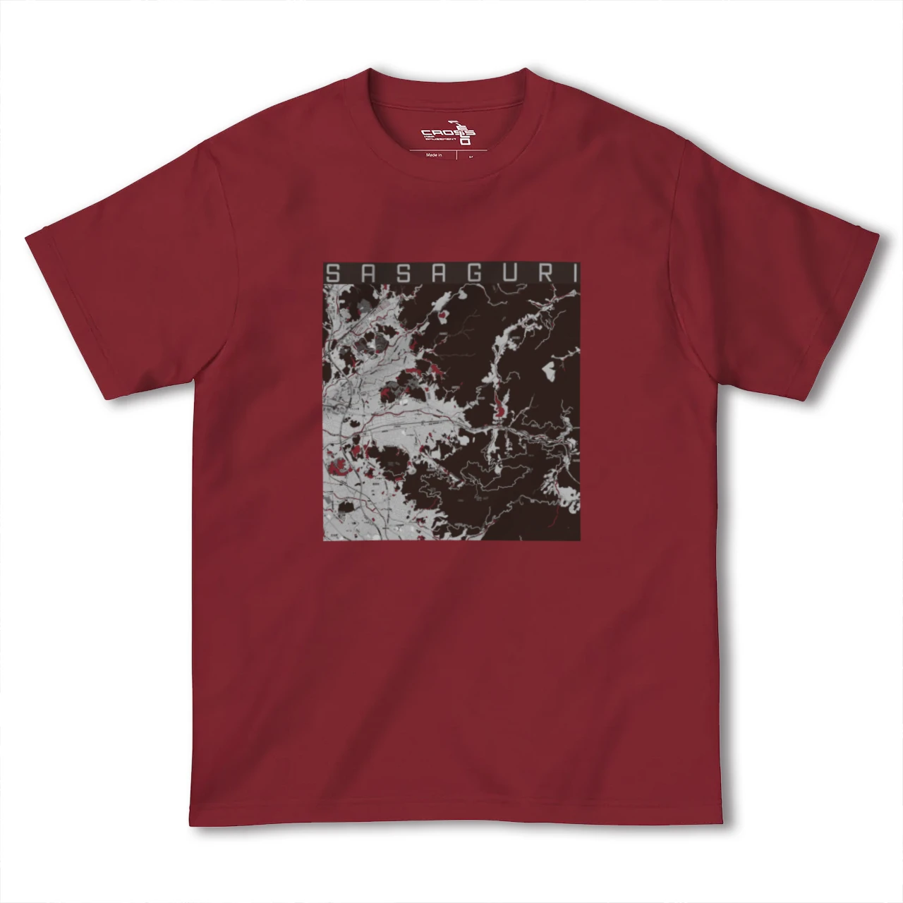 【篠栗(福岡県)】地図柄ヘビーウェイトTシャツ