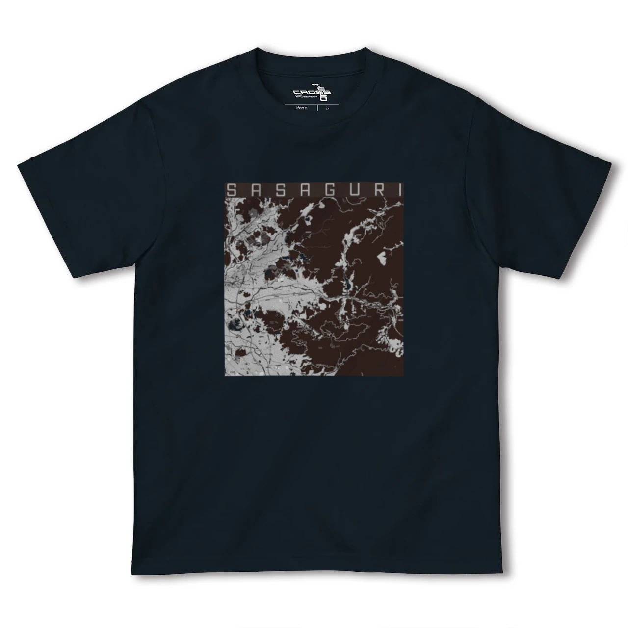 【篠栗(福岡県)】地図柄ヘビーウェイトTシャツ