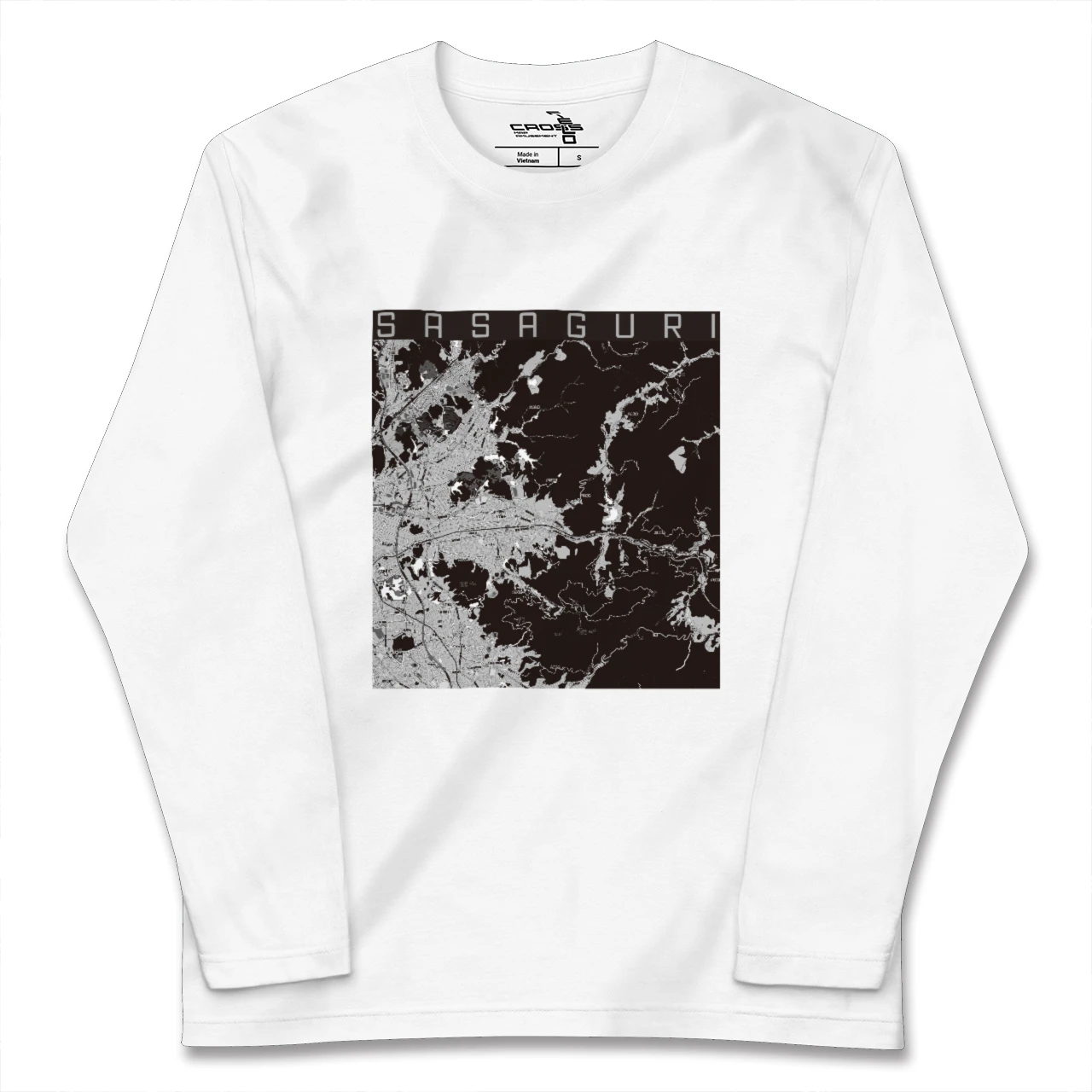 【篠栗(福岡県)】地図柄ロングスリーブTシャツ