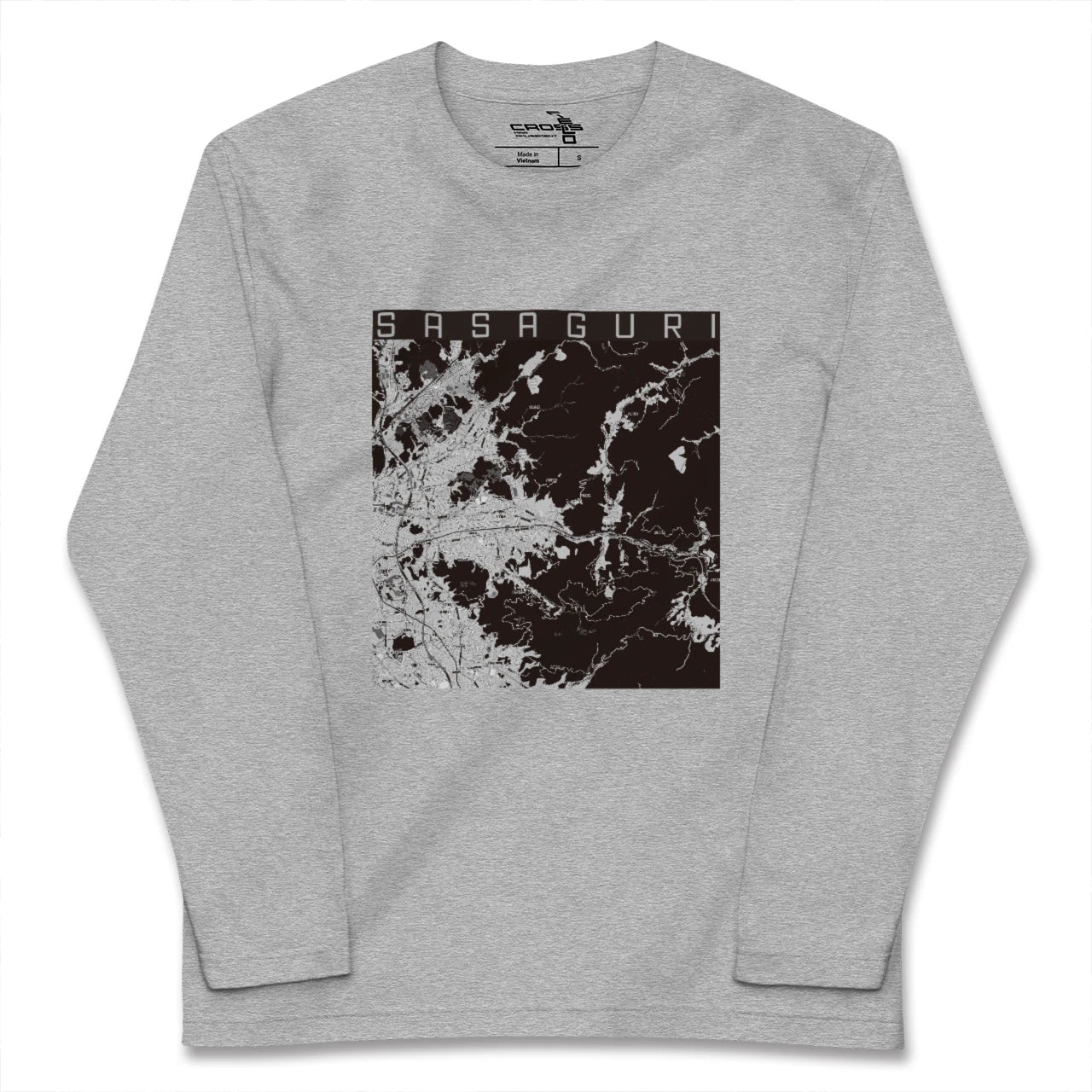 【篠栗(福岡県)】地図柄ロングスリーブTシャツ