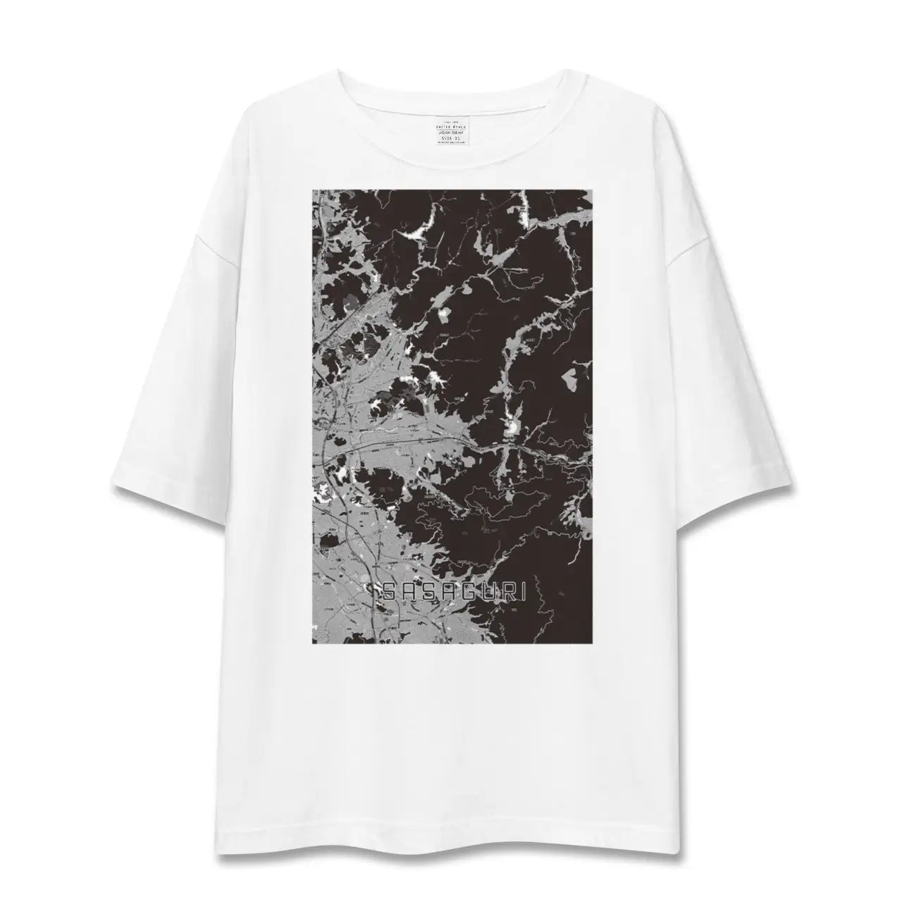 【篠栗(福岡県)】地図柄ビッグシルエットTシャツ