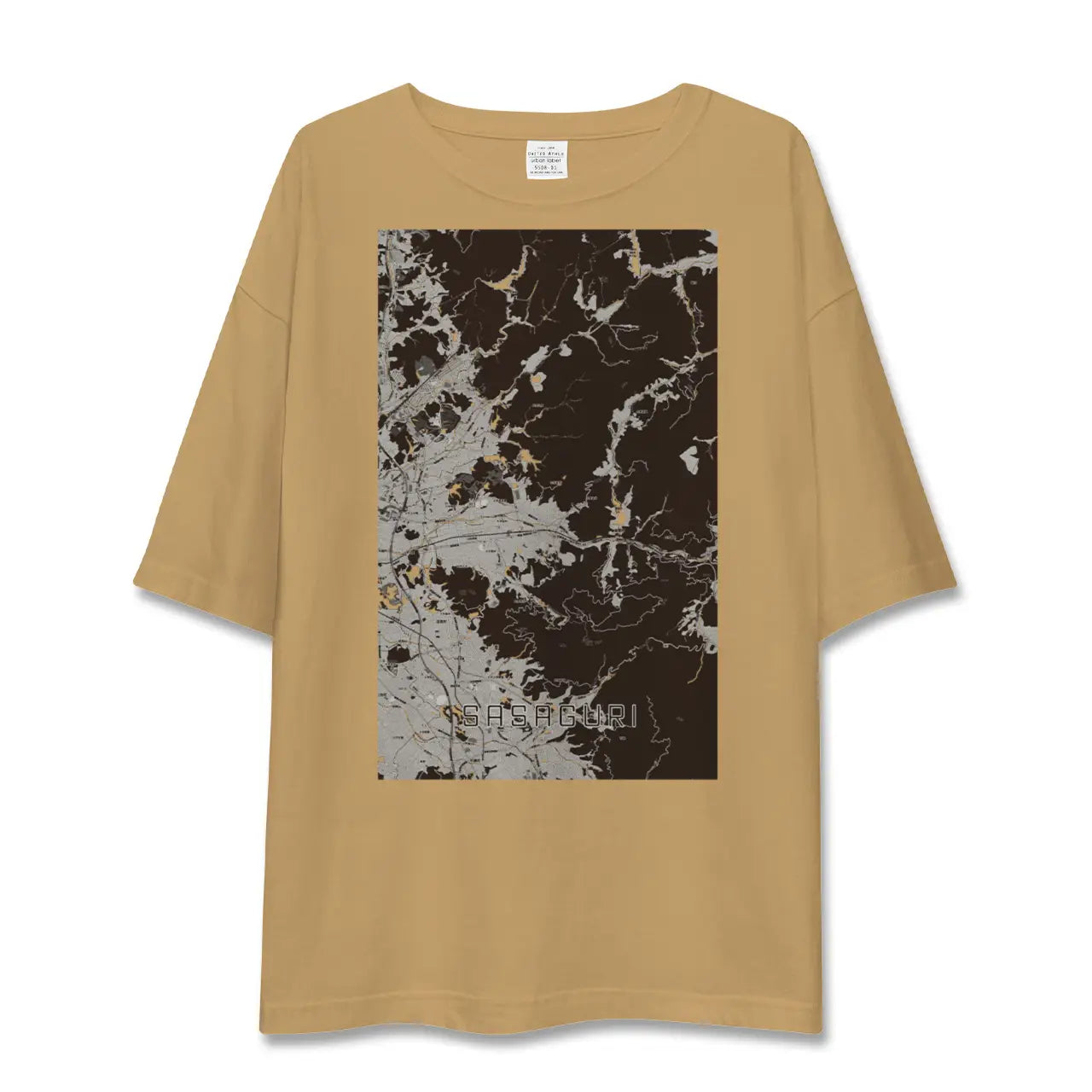 【篠栗(福岡県)】地図柄ビッグシルエットTシャツ