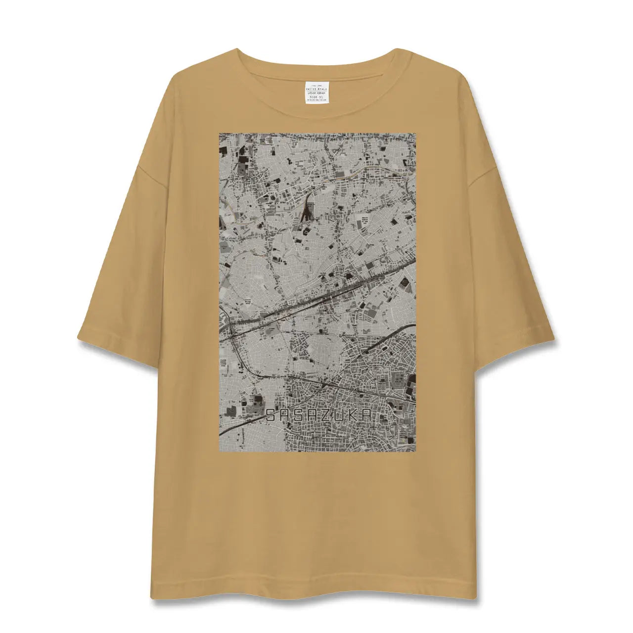 【笹塚(東京都)】地図柄ビッグシルエットTシャツ