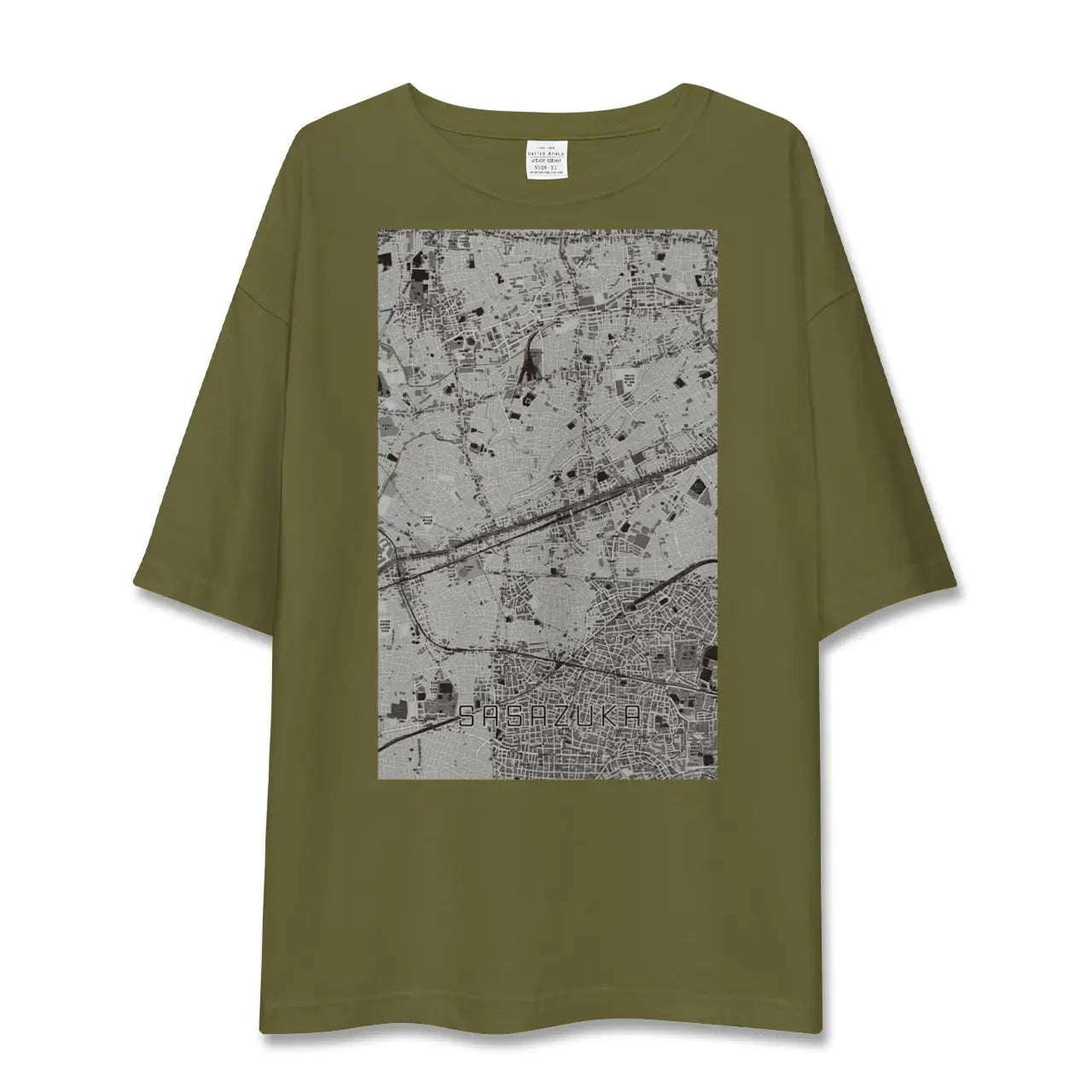 【笹塚(東京都)】地図柄ビッグシルエットTシャツ