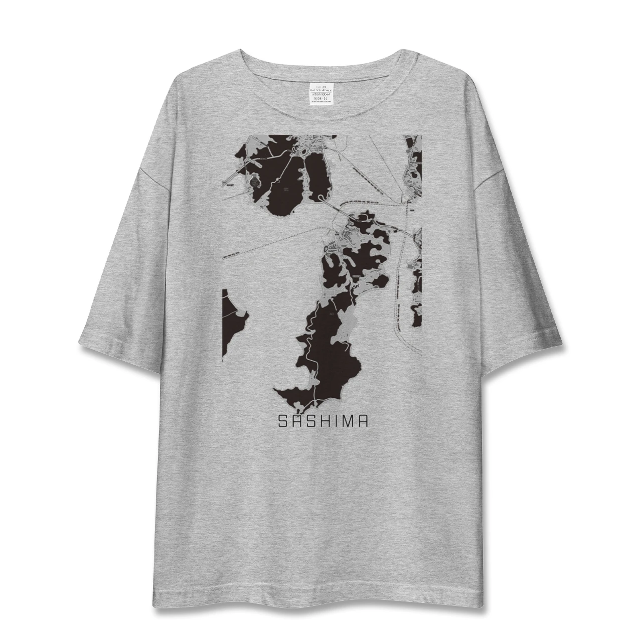 【佐島(愛媛県)】地図柄ビッグシルエットTシャツ