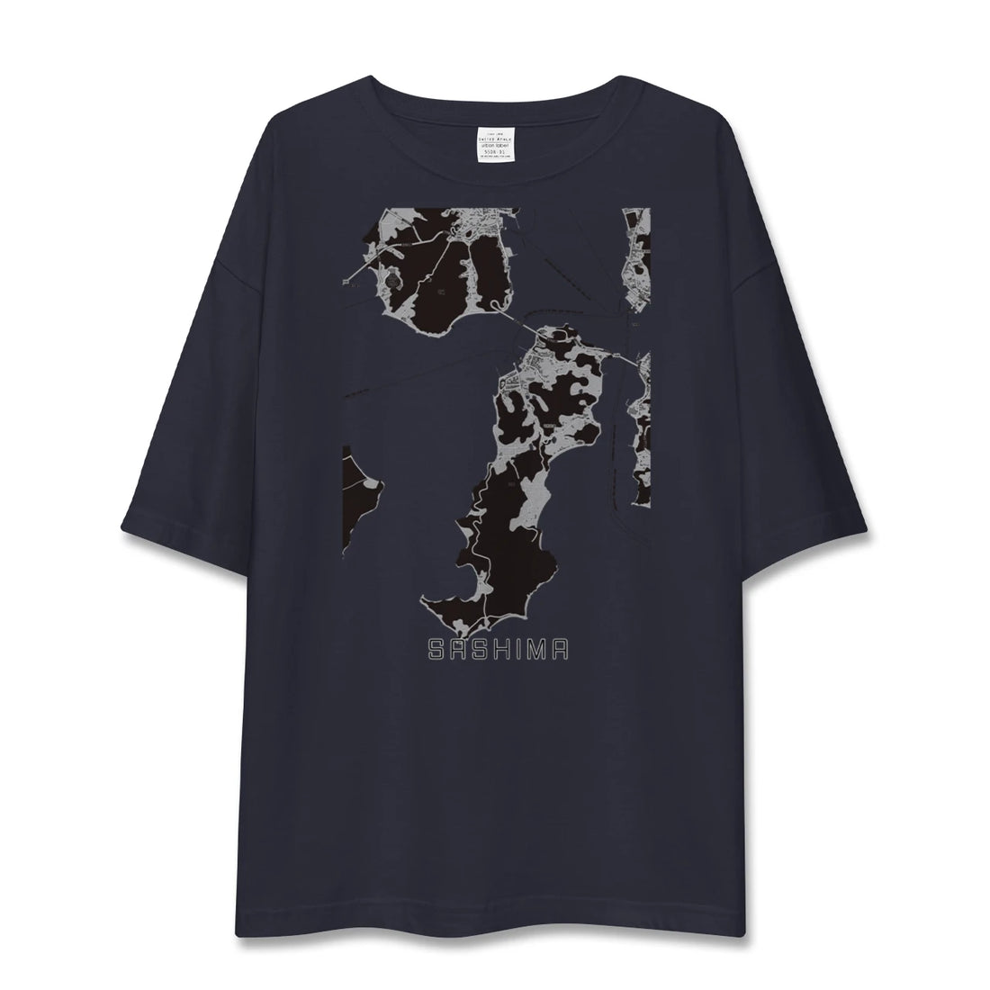【佐島(愛媛県)】地図柄ビッグシルエットTシャツ