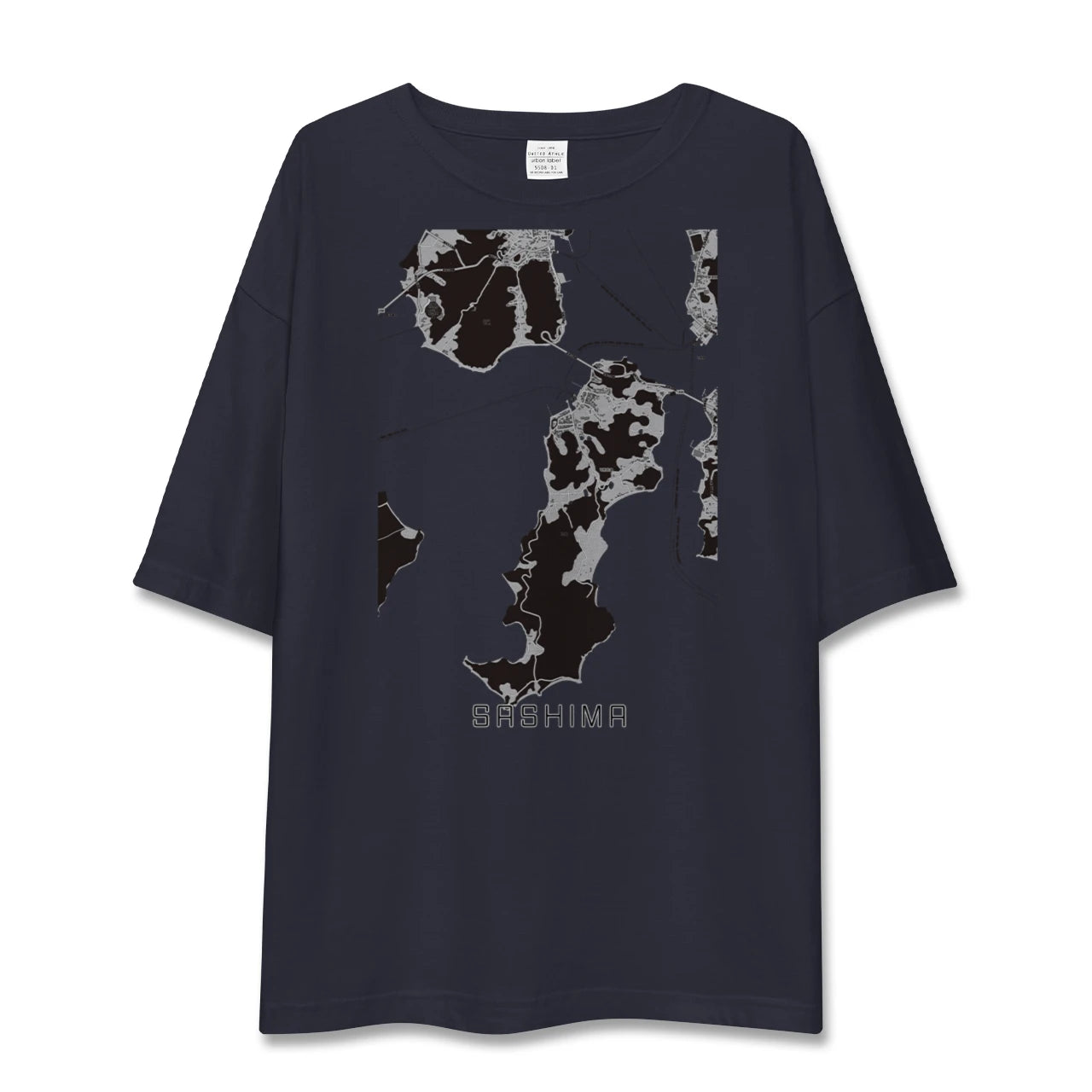 【佐島(愛媛県)】地図柄ビッグシルエットTシャツ