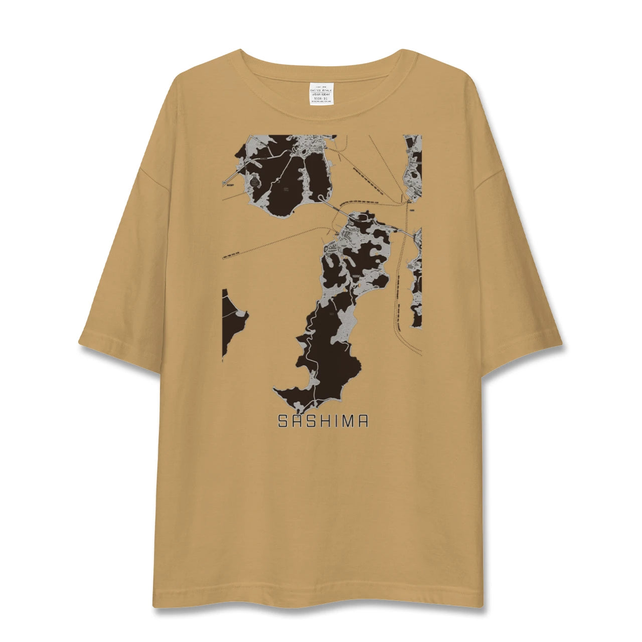 【佐島(愛媛県)】地図柄ビッグシルエットTシャツ