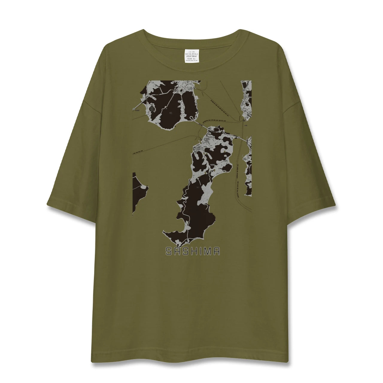 【佐島(愛媛県)】地図柄ビッグシルエットTシャツ