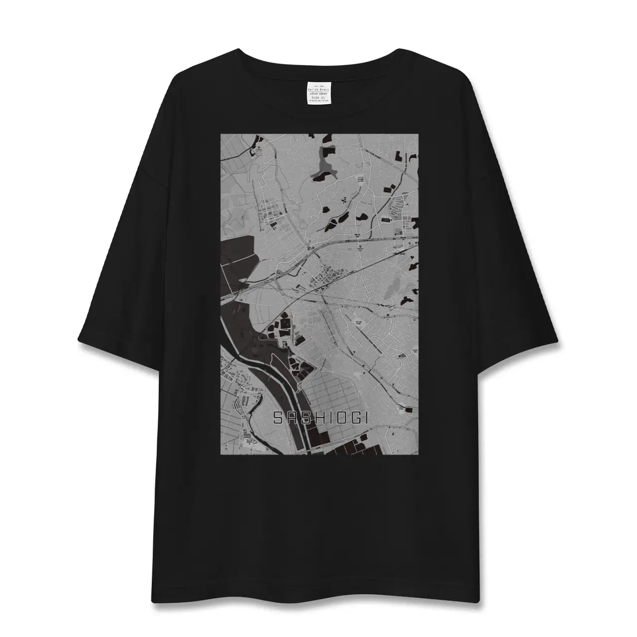 【指扇(埼玉県)】地図柄ビッグシルエットTシャツ