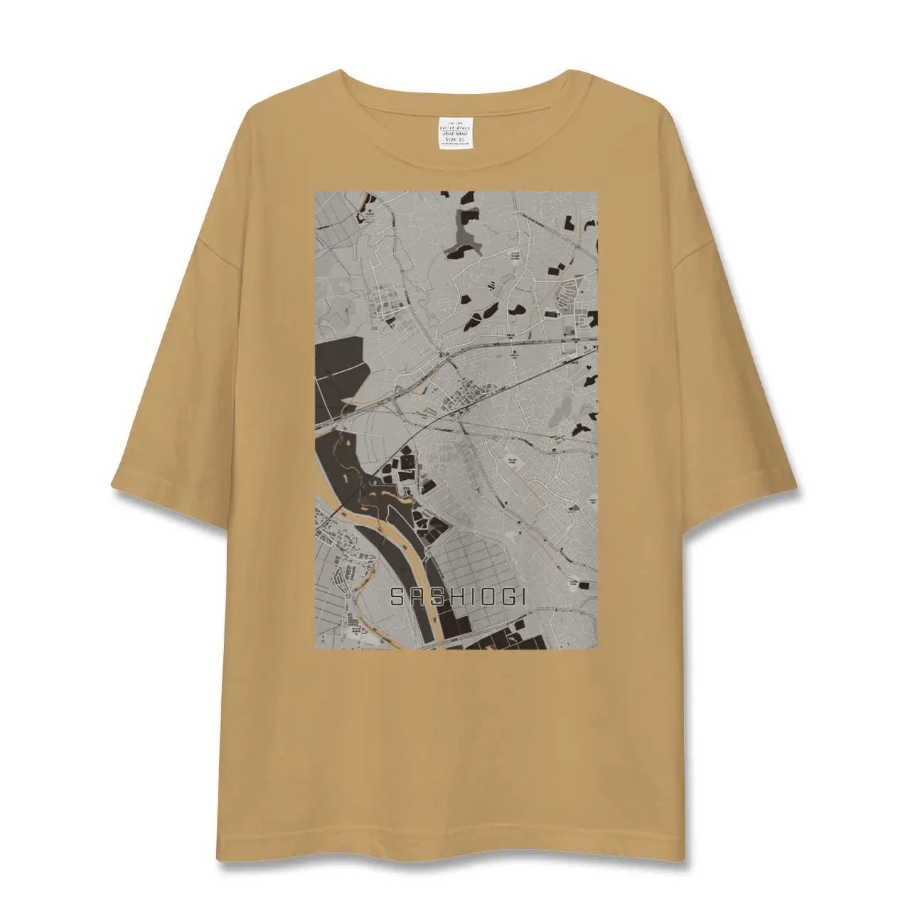 【指扇(埼玉県)】地図柄ビッグシルエットTシャツ