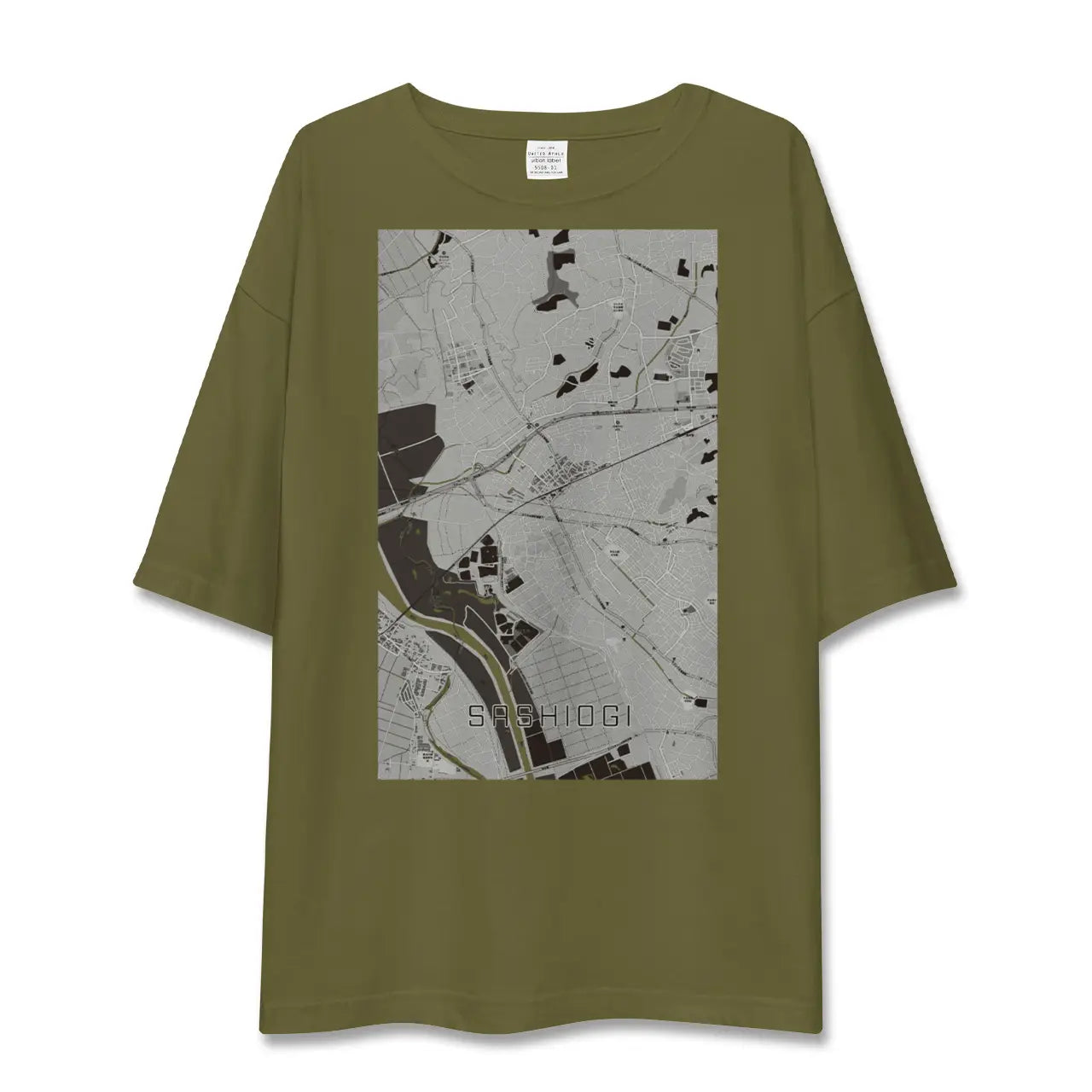 【指扇(埼玉県)】地図柄ビッグシルエットTシャツ