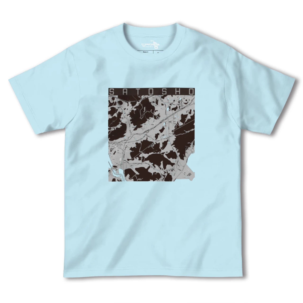 【里庄(岡山県)】地図柄ヘビーウェイトTシャツ