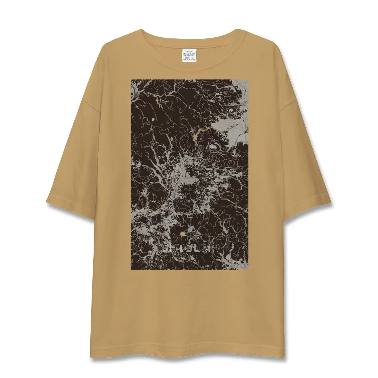 【さつま(鹿児島県)】地図柄ビッグシルエットTシャツ