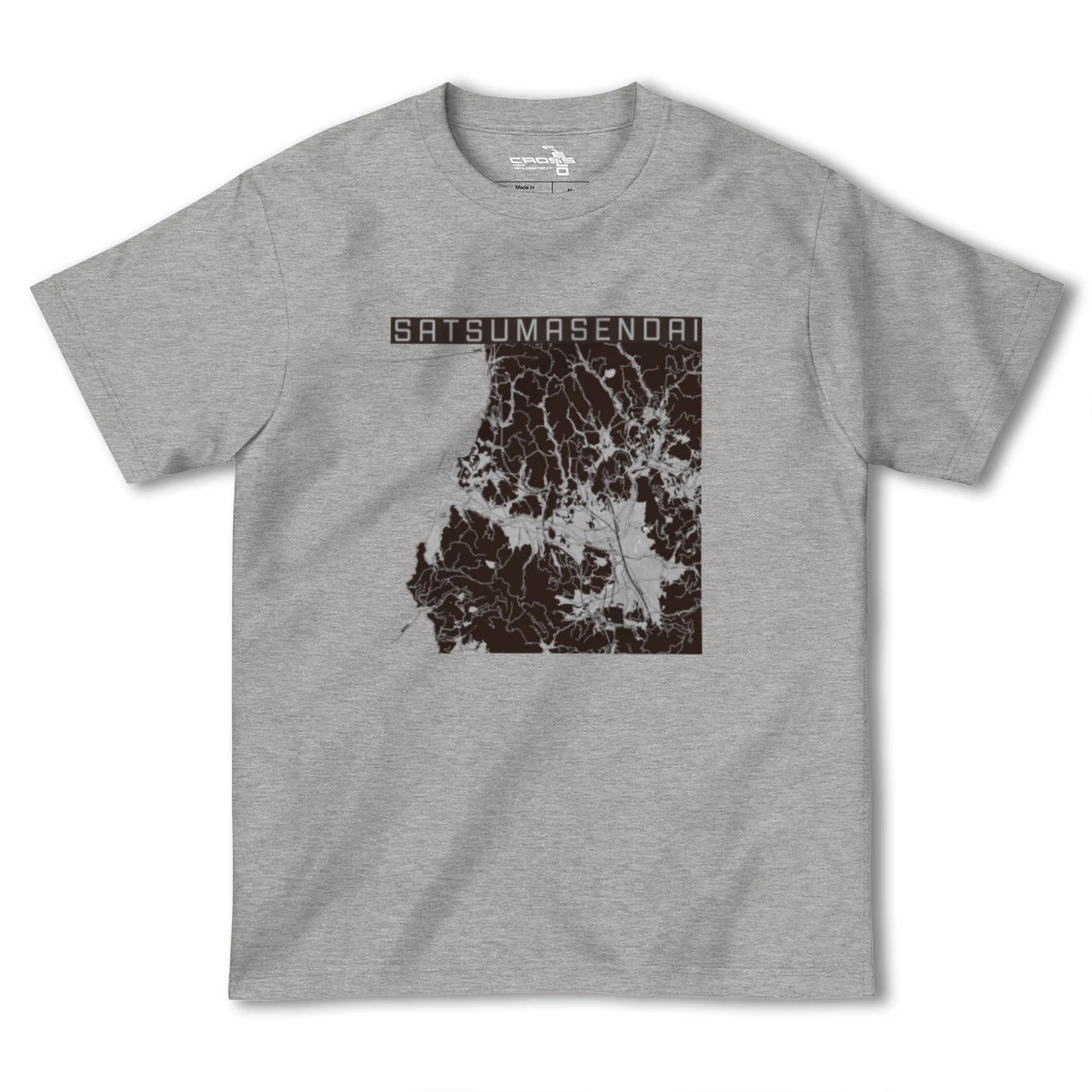 【薩摩川内(鹿児島県)】地図柄ヘビーウェイトTシャツ