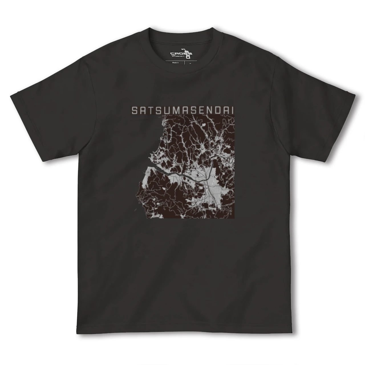 【薩摩川内(鹿児島県)】地図柄ヘビーウェイトTシャツ