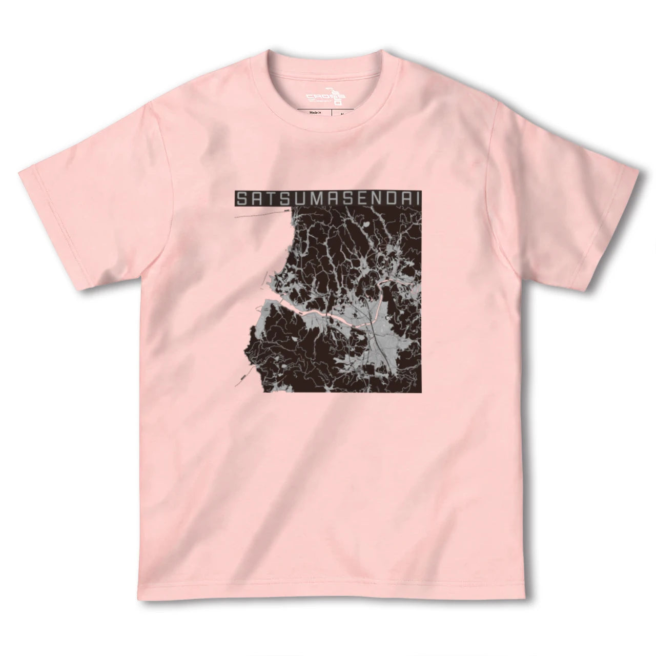【薩摩川内(鹿児島県)】地図柄ヘビーウェイトTシャツ