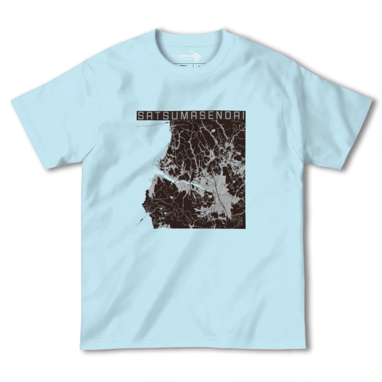 【薩摩川内(鹿児島県)】地図柄ヘビーウェイトTシャツ