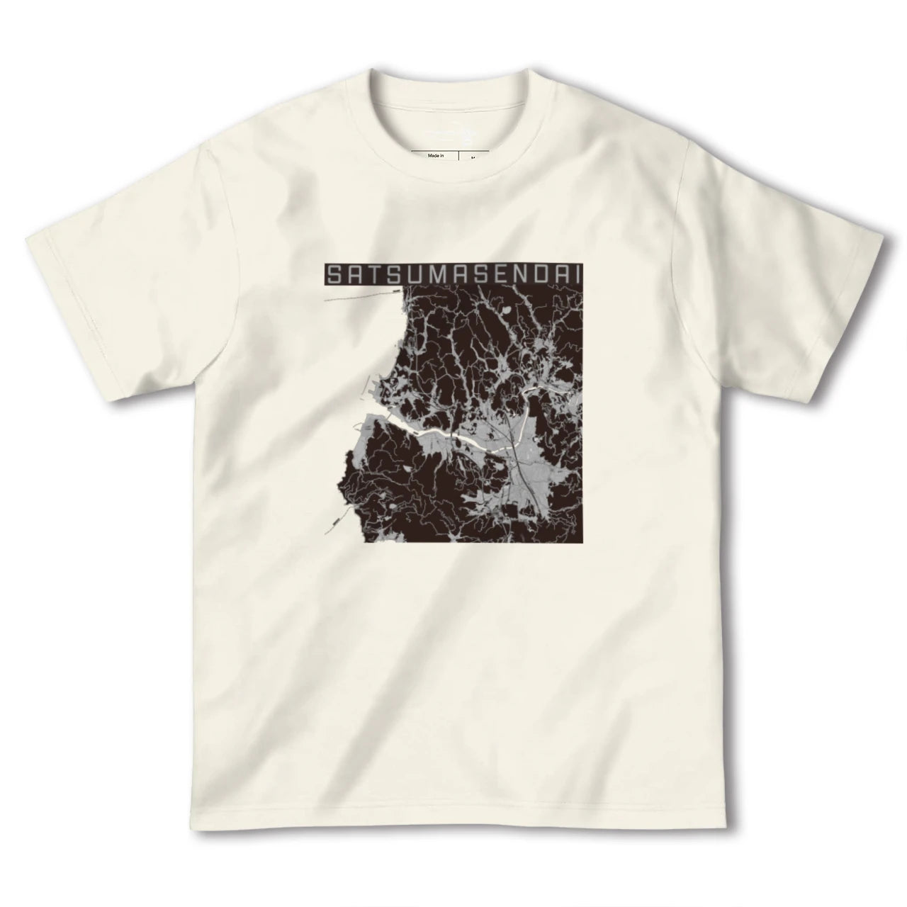 【薩摩川内(鹿児島県)】地図柄ヘビーウェイトTシャツ