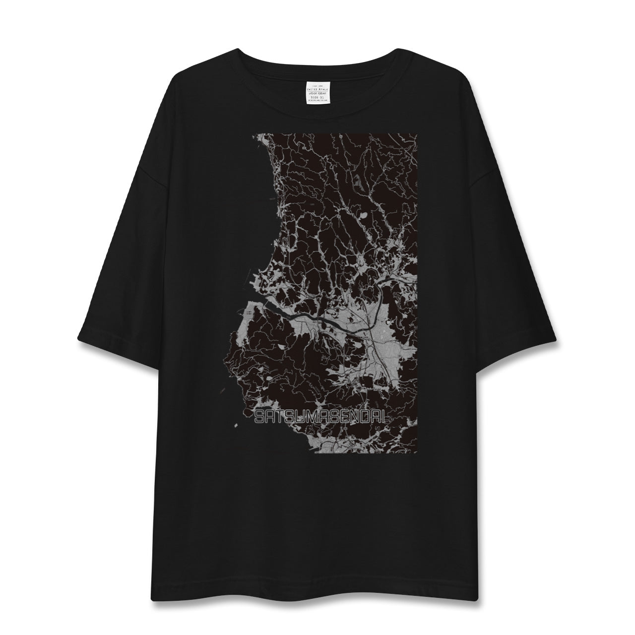 【薩摩川内(鹿児島県)】地図柄ビッグシルエットTシャツ