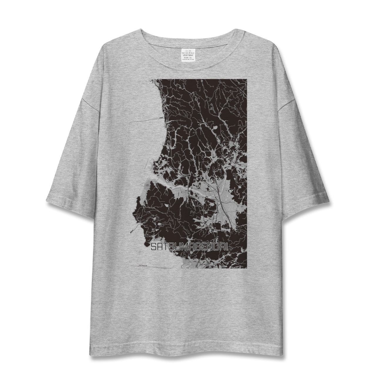 【薩摩川内(鹿児島県)】地図柄ビッグシルエットTシャツ
