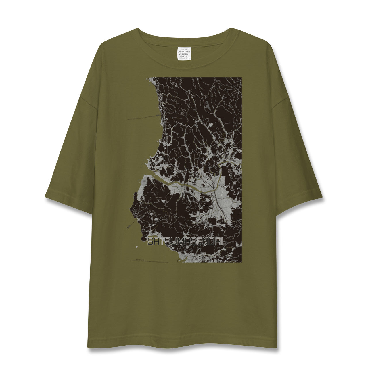 【薩摩川内(鹿児島県)】地図柄ビッグシルエットTシャツ