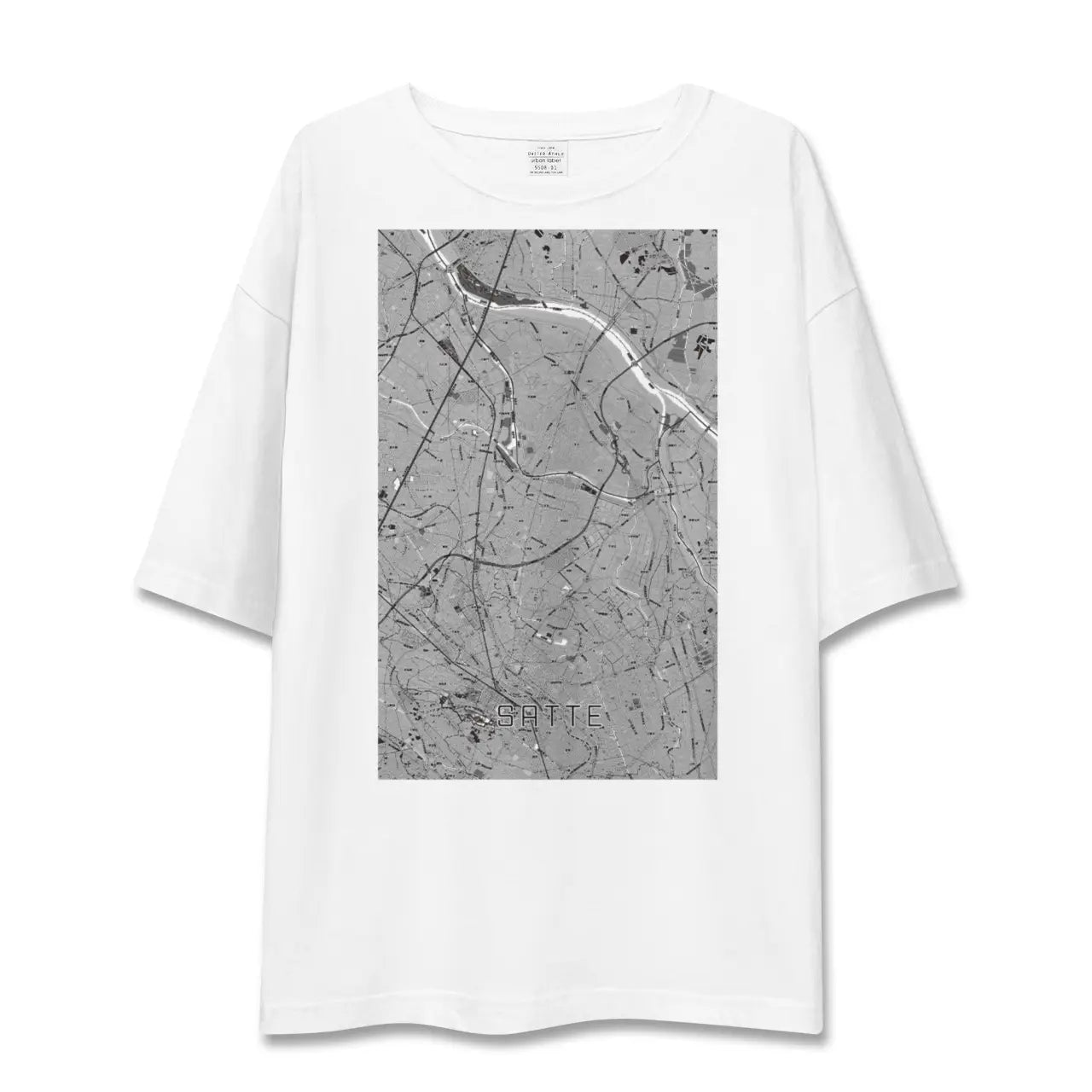 【幸手(埼玉県)】地図柄ビッグシルエットTシャツ