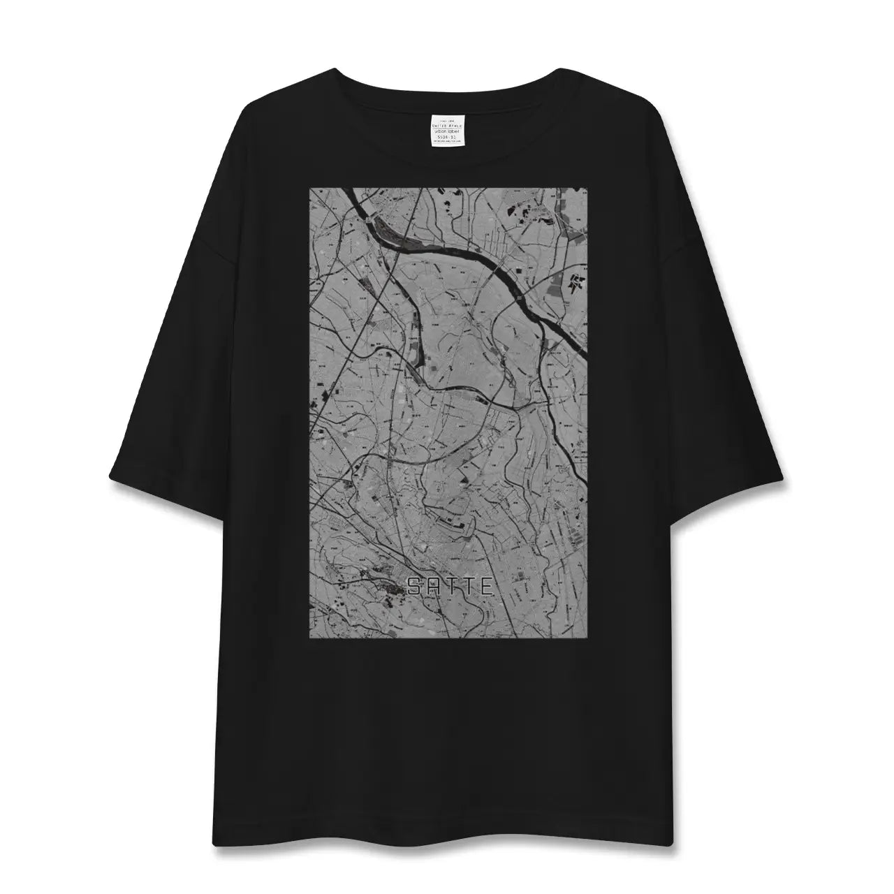 【幸手(埼玉県)】地図柄ビッグシルエットTシャツ