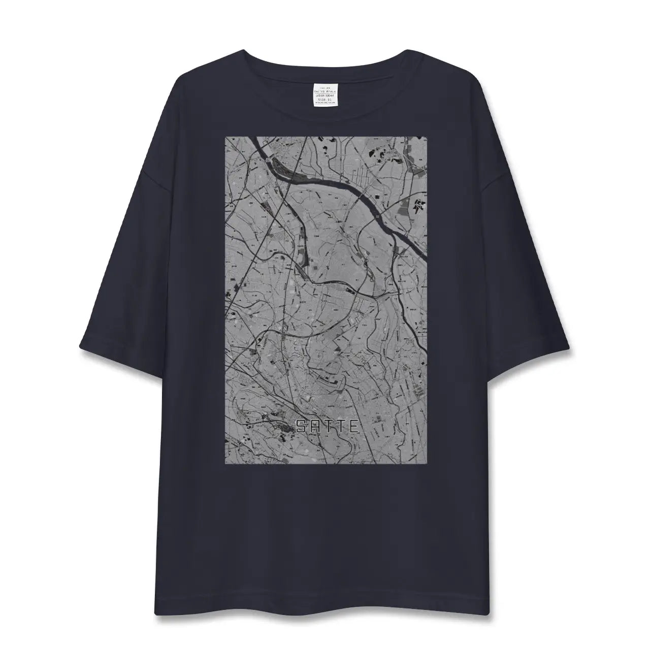 【幸手(埼玉県)】地図柄ビッグシルエットTシャツ