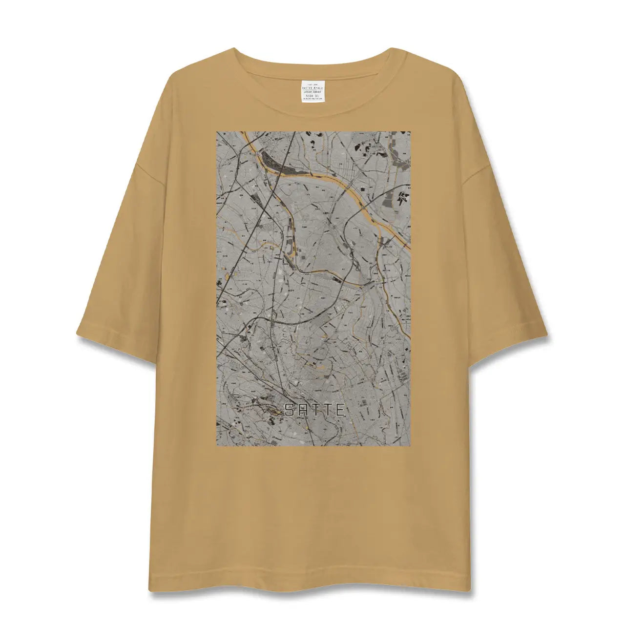 【幸手(埼玉県)】地図柄ビッグシルエットTシャツ