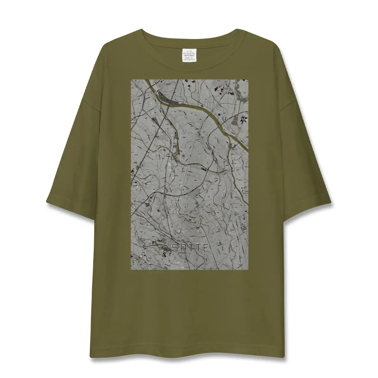 【幸手(埼玉県)】地図柄ビッグシルエットTシャツ